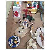 Flat of different Christmas decor