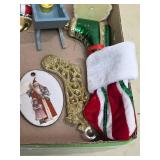 Flat of different Christmas decor