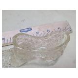 Pressed Glass Decorative Boot with Daisy Pattern