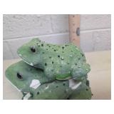 Stacked Green Frogs Decorative Figurine
