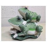 Stacked Green Frogs Decorative Figurine