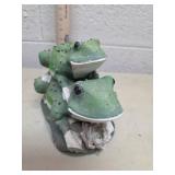 Stacked Green Frogs Decorative Figurine