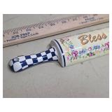 Decorative Ceramic Rolling Pin wall art- Bless This House