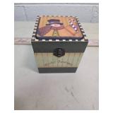 Winter Greetings Snowman Coaster Set with Storage Box