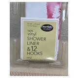 Clover Valley Floral Shower Curtain with Hooks