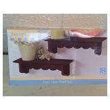 HomeTown 12-inch Decorative Wall Shelf Set