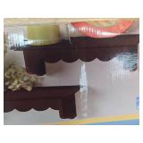 HomeTown 12-inch Decorative Wall Shelf Set