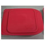 Pyrex 8x8 Glass Baking Dish Set with Red Lids