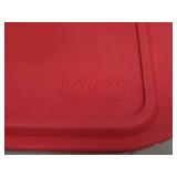 Pyrex 8x8 Glass Baking Dish Set with Red Lids