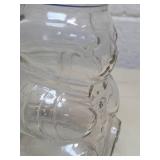Vintage Bear Shaped Kraft General Foods Glass Jar with Blue Lid