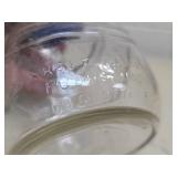 Vintage Bear Shaped Kraft General Foods Glass Jar with Blue Lid