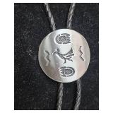 Native American Style Bird Design Bolo Tie