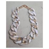 Marbled Acrylic Chain Link Necklace