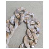 Marbled Acrylic Chain Link Necklace
