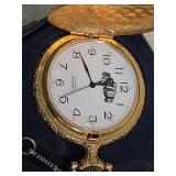 Del Mar Gold-Tone Train Pocket Watch