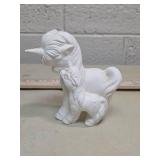 White Ceramic Unicorn Figurine