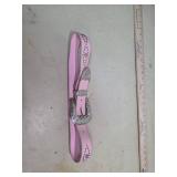 Pink western Belt with Crystal Accents