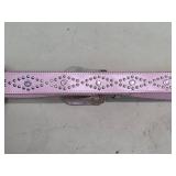 Pink western Belt with Crystal Accents