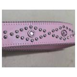 Pink western Belt with Crystal Accents