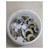 Mixed Size Craft Googly Eyes in Storage Container
