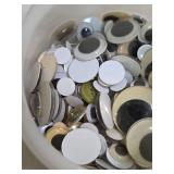 Mixed Size Craft Googly Eyes in Storage Container