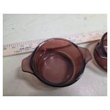 Corning Vision Amber Glass Individual Casseroles