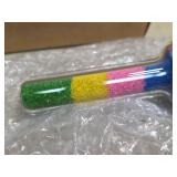 Puffing Bird Glass Pipe with Colored Sections