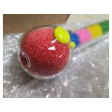 Puffing Bird Glass Pipe with Colored Sections