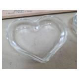 Heart Shaped Glass Trinket Dish