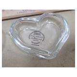 Heart Shaped Glass Trinket Dish