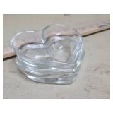 Heart Shaped Glass Trinket Dish