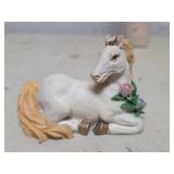 Unicorn Figurines with Floral Detail