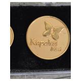 Kopchiai Mini and Maxi Gold colored Butterfly pins