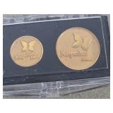 Kopchiai Mini and Maxi Gold colored Butterfly pins