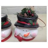 Ceramic Snowman decor Set of 3