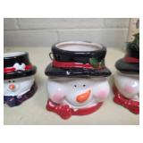Ceramic Snowman decor Set of 3