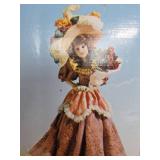 Victorian Era Lady Figurine with Decorative Stand