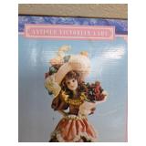 Victorian Era Lady Figurine with Decorative Stand