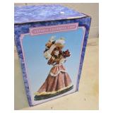Victorian Era Lady Figurine with Decorative Stand