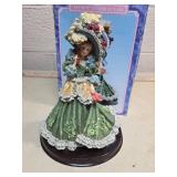 Victorian Era Lady Figurine with Decorative Stand