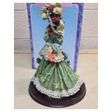 Victorian Era Lady Figurine with Decorative Stand