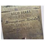 Snap-On Tools S Trademark Logo SPP-642 Solid Brass & Enamel Belt Buckle BTS USA