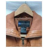 LB Diffusion Brown Faux Leather Bomber Jacket