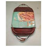 Brown Wicker Baker Caddies Set of 2