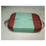 Brown Wicker Baker Caddies Set of 2