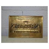 Gold Relief Last Supper Wall Plaque