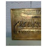 Gold Relief Last Supper Wall Plaque