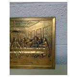 Gold Relief Last Supper Wall Plaque