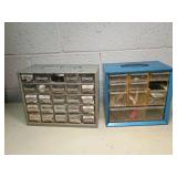 Industrial Parts Storage Organizers - Metal and Blue Drawer Sets
