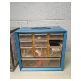 Industrial Parts Storage Organizers - Metal and Blue Drawer Sets